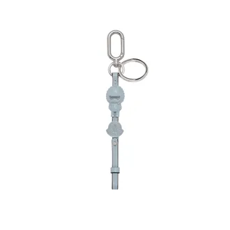 Moncler Moncler Mascotte Leather Key Holder, Men, Blue, Size: One Size