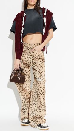 Amiri Short Top With Patch, Womens, Black