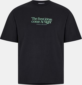 Off-white Mens Off White Off Best Idea T in Black/Green - Size X-Large