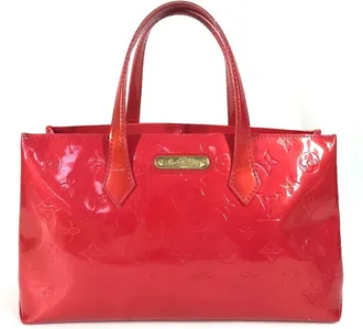 Louis Vuitton Blue Pink Rose Pop Monogram Vernis Handbag Tote Bag (Pre-Owned)