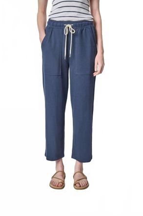 Lilla P Textured Terry Pant In Navy