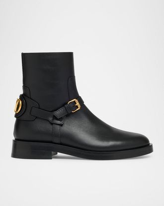 Valentino Garavani VLogo Signature Leather Booties