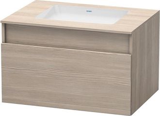 Duravit Duravit Durastyle Mueble Bajo Pared 6883, 1 Caj&oacute;n, Para Lavabo Empotrado Desde Abajo, 800mm, Color (frente/cuerpo): Decoraci&oacute;n Pino Plata - Ds68830313