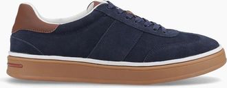 Hush Puppies Mens Hush Puppies CARLOS SUEDE TRAINER Mens Casual Trainers Navy - Blue - Size: 11