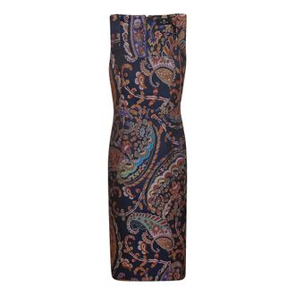 Etro Etro, Party Dresses, female, Multicolor, Size: M Jacquard Sheath Dress