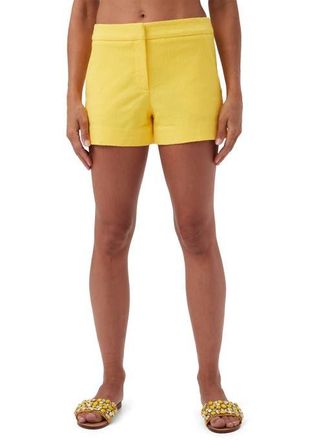 Trina Turk Corbin 2 Textured Cotton Short in Lavandou Lemon at Nordstrom, Size 10