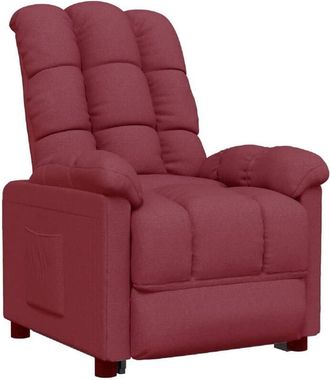 vidaXL Sillón reclinable de tela rojo tinto Vidaxl