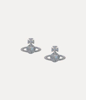 Vivienne Westwood Grace Bas Relief Stud Earrings Silver Brass Women