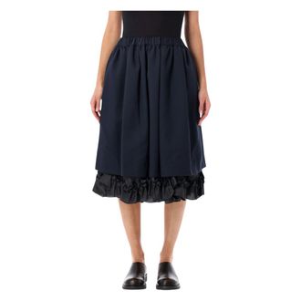 Comme Des Gar&ccedil;ons Gonna con fondo arricciato - - Skirts - Donna - Blu - S