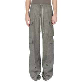 Rick Owens Cargobelas Broek - Heren - Broeken - Grijs - Maat: L Wol