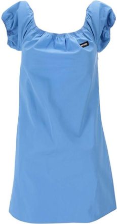 Miu Miu Blue Scoop Neck Mini Dress