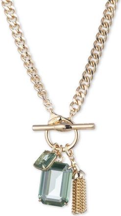 Lauren Ralph Lauren Erinite Charm Toggle Necklace in Green at Nordstrom