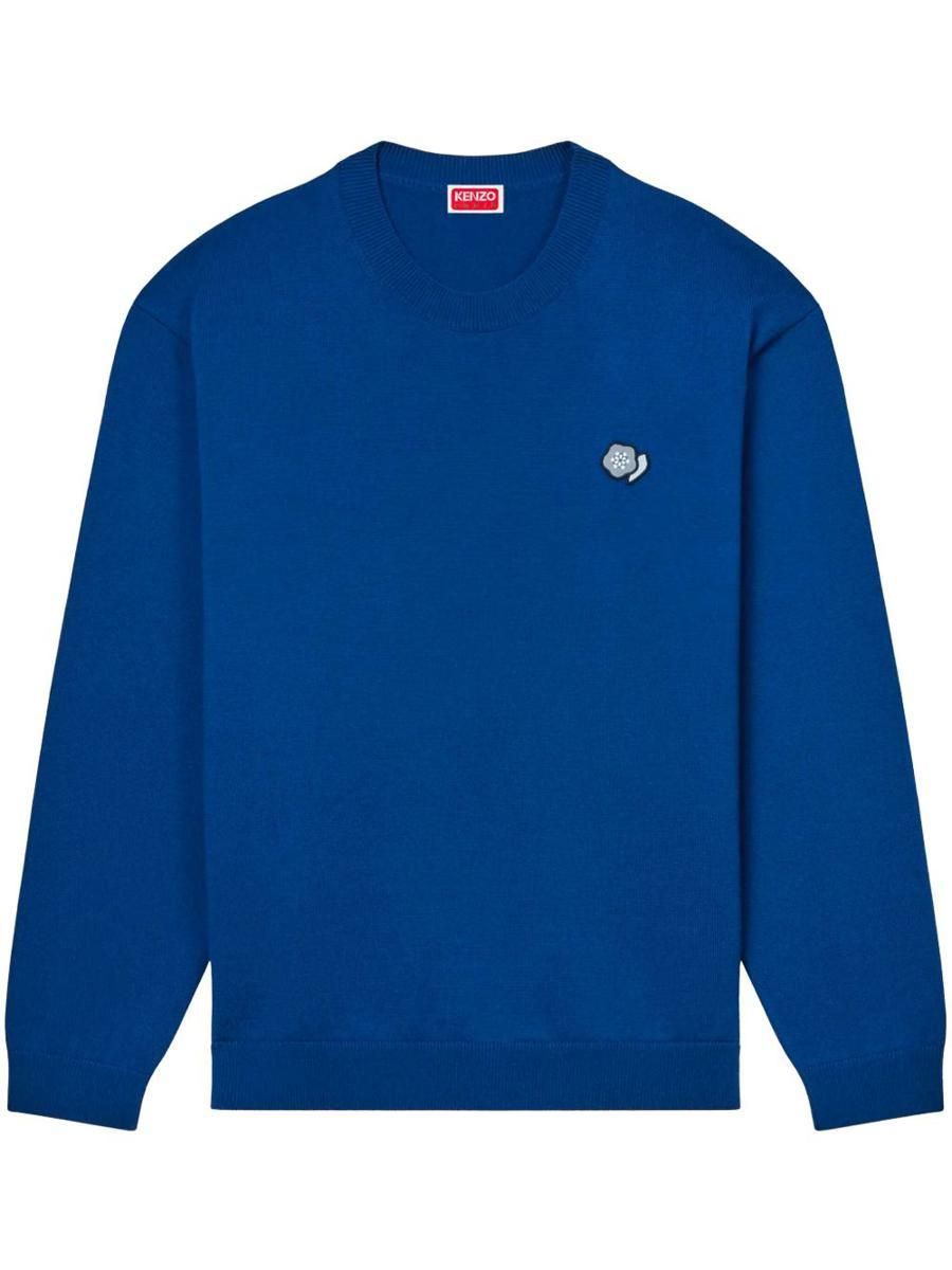 スウェット・トレーナー Kenzo Midnight blue cotton Varsity sweatshirt KENZO Kamon' embroidered sweatshirt in cotton | Men's | KENZO