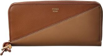 Fendi Fendi Ff Diamonds Zipper Around Large Leather Wallet