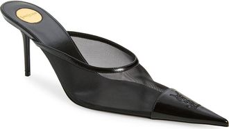 Saint Laurent Renee Pointed Toe Mule in Nero/nero at Nordstrom, Size 38.5