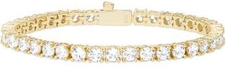 Melinda Maria Grand Heiress Cubic Zirconia Tennis Bracelet in Gold-White at Nordstrom, Size 6.5
