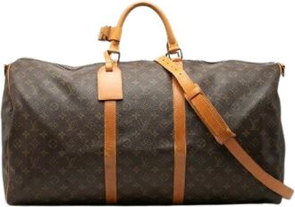 Louis Vuitton Pre-owned Weekend Bags, unisex, Brown, Size: ONE SIZE Pre-owned Keepall Bandouliere Monogram 2way Boston Bag