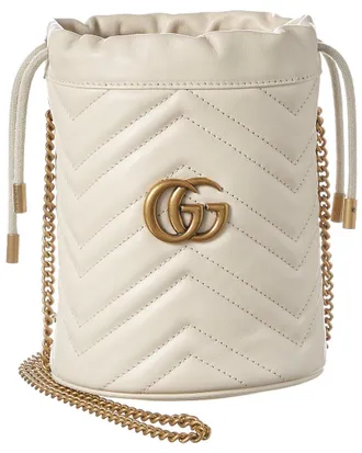 Gucci Gg Marmont Mini Matelasse Leather Bucket Bag