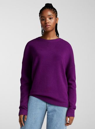 Twik Womens Oversized ottoman knit sweater