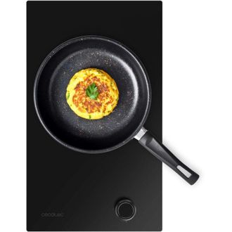 Cecotec Cecotec - Placa De Gas 1 Fuego Bolero Squad G 1400s Nano Glass. 3,4kw, Nano Glass, Parrillas De Hierro Fundido, Quemador Wok Triple Corona, Encendido 