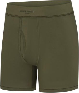 Savage x Fenty Homme Base Boxer Briefs in Antique Green at Nordstrom, Size X-Small