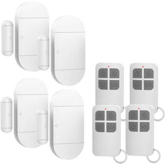 OEM Sistema De Alarma Para El Hogar De 4 Piezas, Sensores Magn&eacute;ticos Inal&aacute;mbricos Para Puertas Y Ventanas Con 4 Controles Remotos Para Seguridad Del Hogar