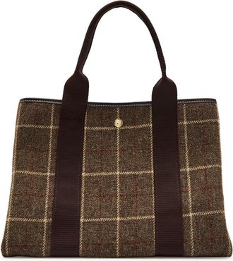 Rue de Verneuil Travers&eacute;e M Hunting Tweed Tote bag - Brown - One Size