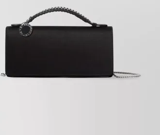 Stella McCartney diamond chain eco satin clutch bag