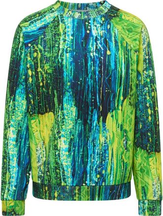 Carlo Colucci Hoodies & sweatvesten, Heren, Veelkleurig, XS, Katoen, AI Drip Knit Sweatshirt
