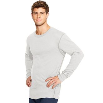 Duofold by Champion Mens Mid Weight Wicking Thermal Shirt, Winter White, Large