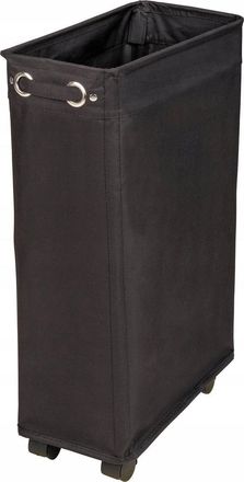 WENKO Cesto Para Ropa Corno Negro 43 Litros Con Ruedas