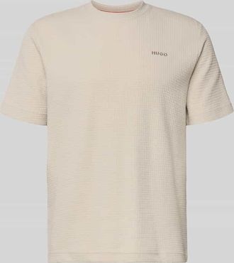 HUGO BOSS Regular Fit T-Shirt aus Baumwoll-Mix Modell AUSTIN in Offwhite, Gr&ouml;&szlig;e XXL