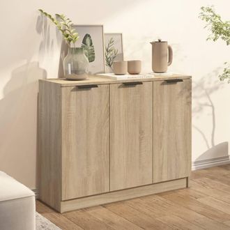 Berkfield Home Sideboard Sonoma Oak 90.5x30x70 cm Engineered Wood in Light Tan