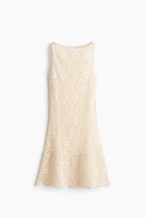 H&M Sleeveless Crochet-look Dress in Cream at Nordstrom, Size X-Small