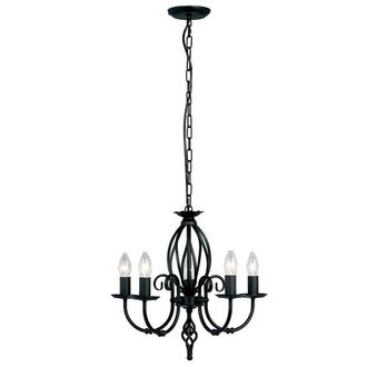 Netlighting Artisan 5 Light Chandelier Black Finish E14