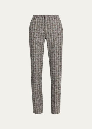 Marc Jacobs Slim-Fit Wool-Blend Checked Pants