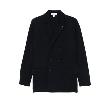 Lardini Blazer de punto cruzado - Coats - Hombre - Azul - XL