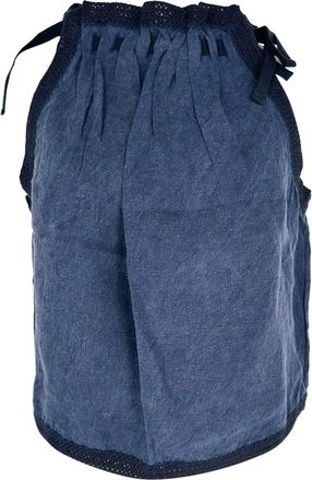 Ulla Johnson Halterneck Top in Navy Blue Linen