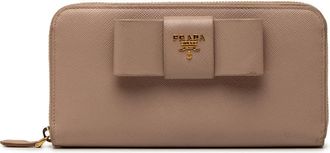 Prada Pre-owned Prada Saffiano Fiocco Bow Long Wallet Ladies 6SEQBSDS539H8AH4