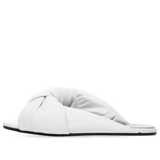 Balenciaga (WMNS) Balenciaga Drapy Flat Sandals White 636576WA2M09002