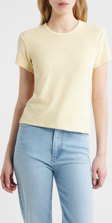 Frame Denim The Terry Baby Tee in Lemon at Nordstrom, Size X-Large