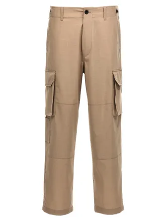 Department Five Beige Polyester Cargo Mens Pants