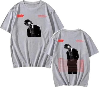Generic Sombr The Late Nights & Young Romance Tour 2025 T-Shirt, Short Sleeve Tops Tee for Women Men,Grey,XXS