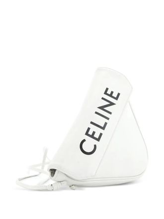Celine Triangle Bag Leather Small crossbody bag - Bianco