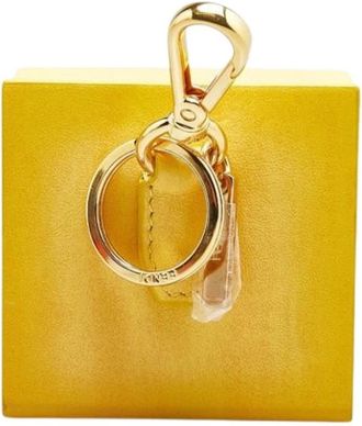 Fendi Pre-owned Leather key-holders - Dames - Vintage Accessoires - Geel - ONE Size - Leer - Vintage