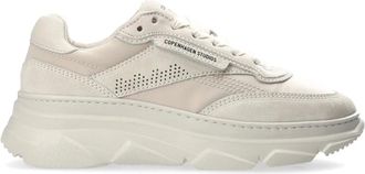 Copenhagen Schoenen, Dames, Beige, 40 EU, Leer, Beige Leren Sneakers