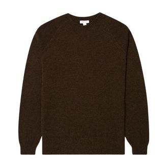 Sunspel Jersey de cuello redondo de lana de cordero - Knitwear - Hombre - Verde - L