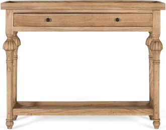 Giner&Colomer Consola de madera de mindi 100 cm estilo r&uacute;stico moderno