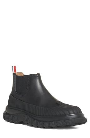 Thom Browne Brogued Chelsea Duck Boot in Black at Nordstrom, Size 11