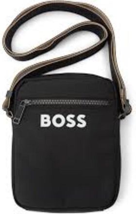 HUGO BOSS Mens Catch 3.0 N/S Zip Bag, Black
